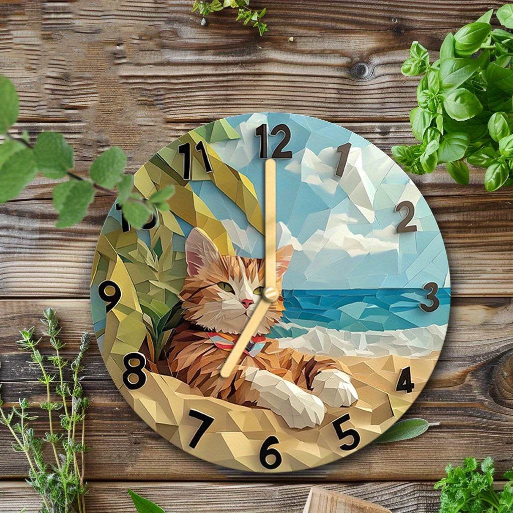 Cute Cat Silent Wall Clock - Image 16