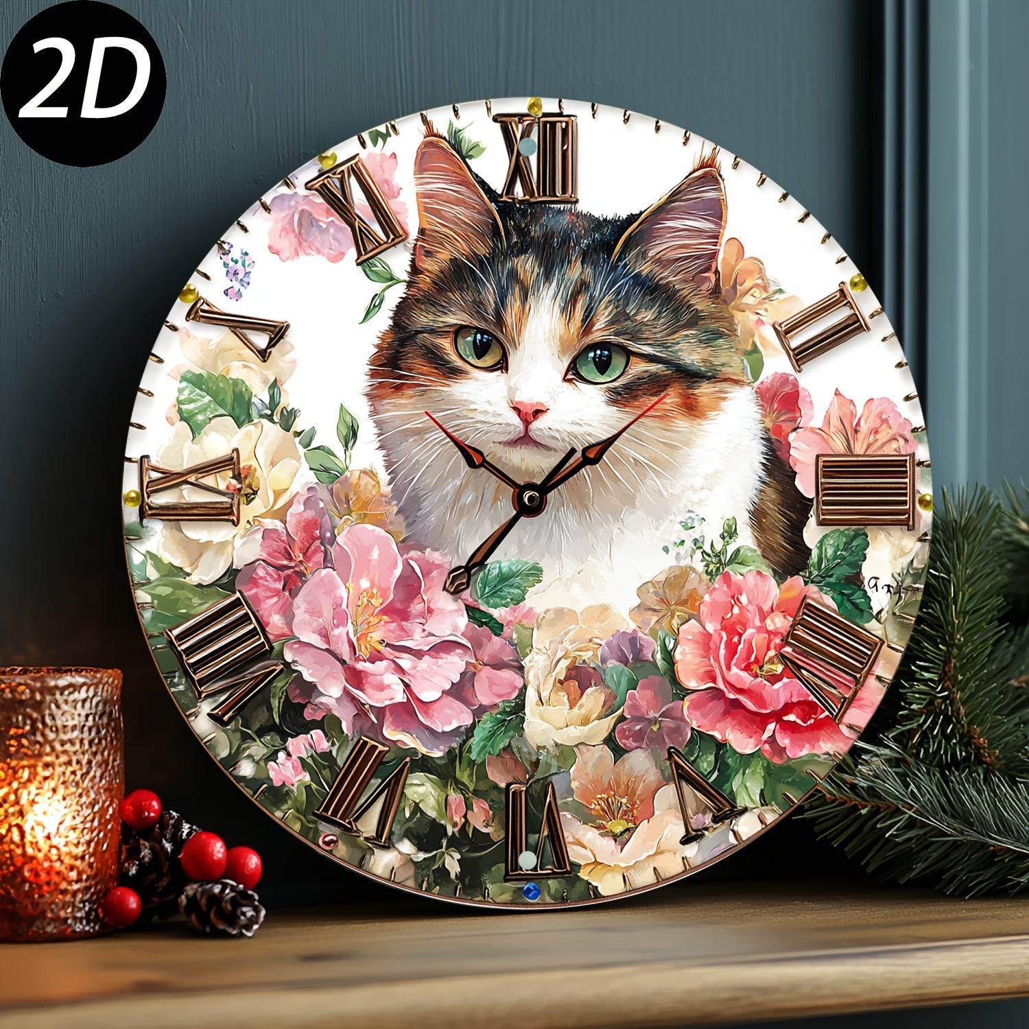 Cute Cat Silent Wall Clock - Image 23