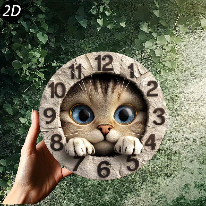 Cute Cat Silent Wall Clock - Image 25