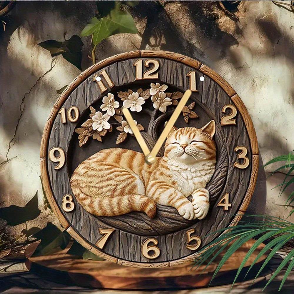 Cute Cat Silent Wall Clock - Image 34