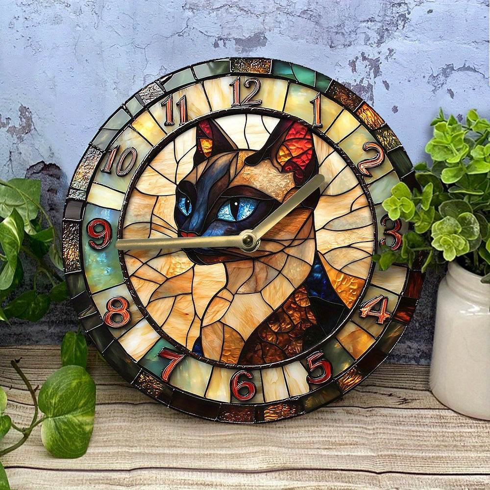 Cute Cat Silent Wall Clock - Image 36