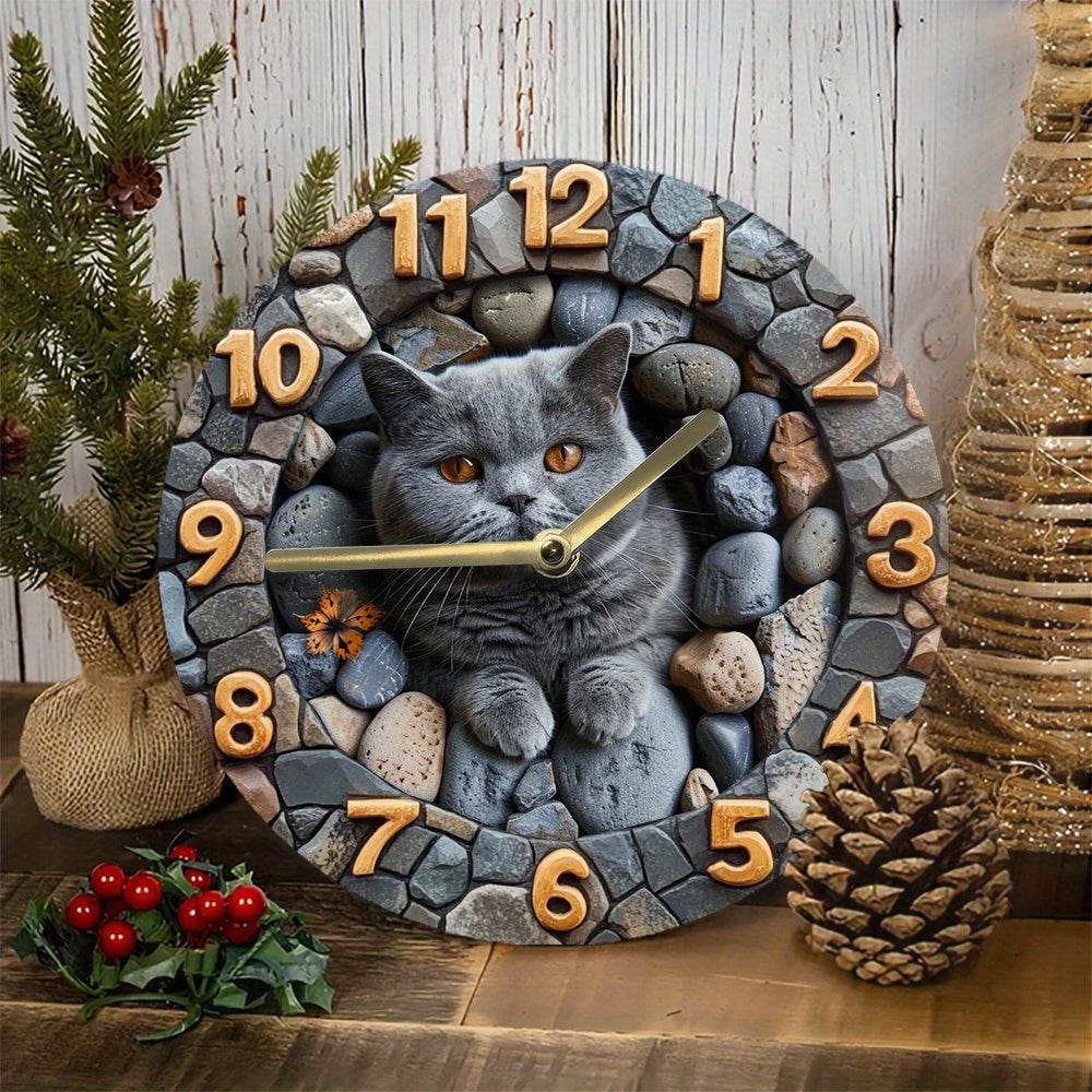 Cute Cat Silent Wall Clock - Image 8