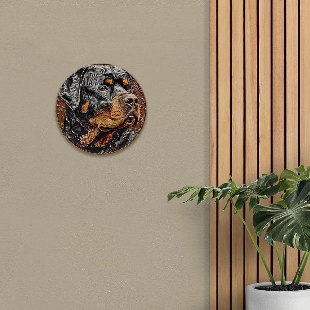 Rottweiler Dog Flat 3D Ornament - Image 4