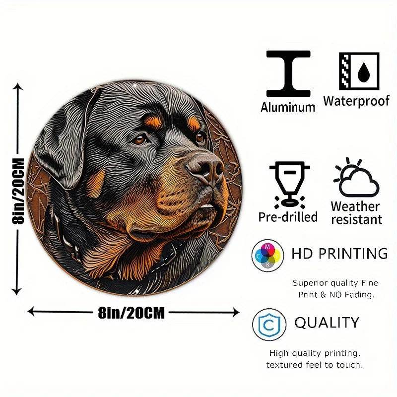 Rottweiler Dog Flat 3D Ornament - Image 8