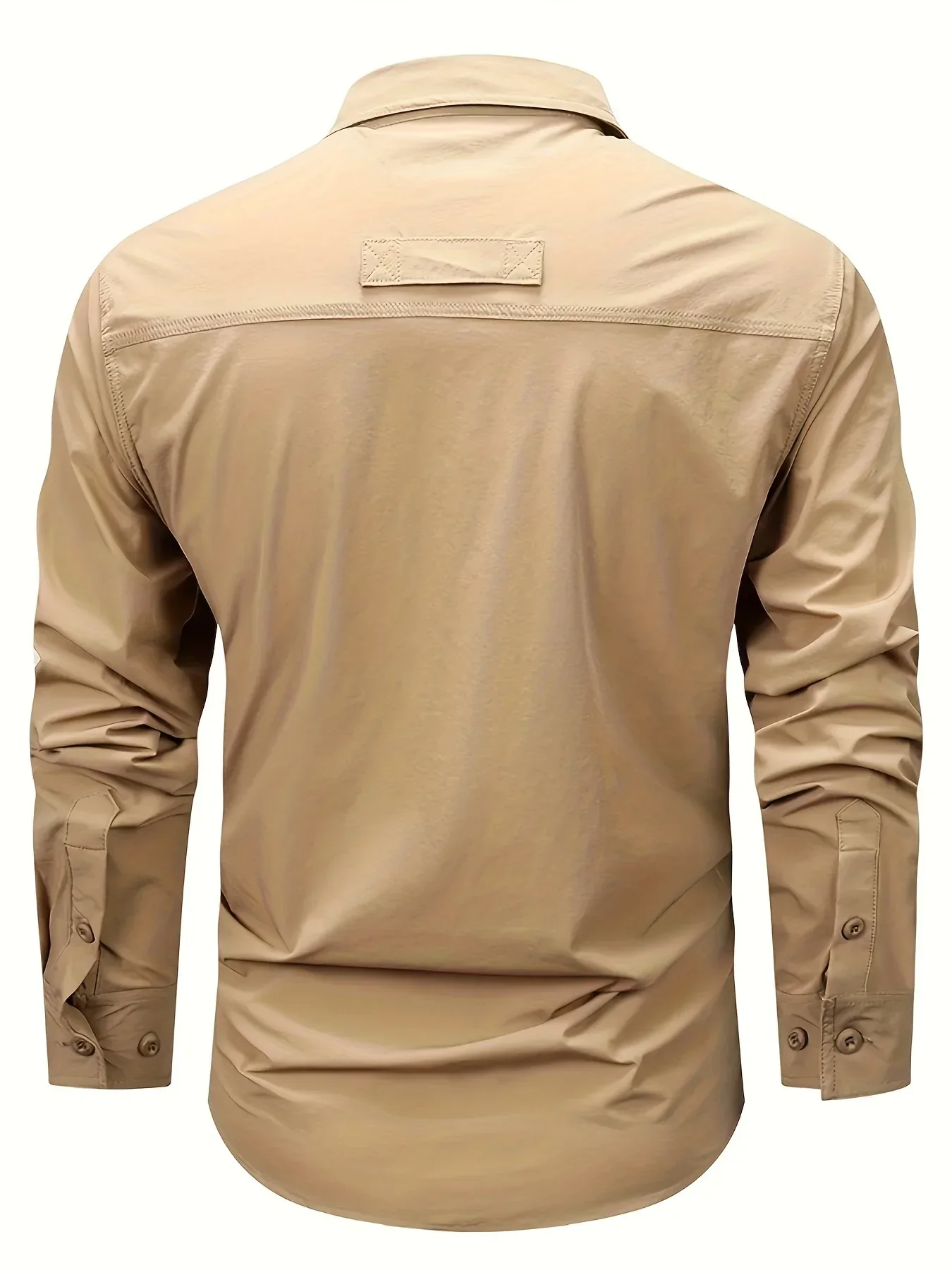 Spring And Autumn Casual Men's Long Sleeve Sunscreen Quick-drying Shirt With Multi-pockets For Outdoor Fishing - Image 7