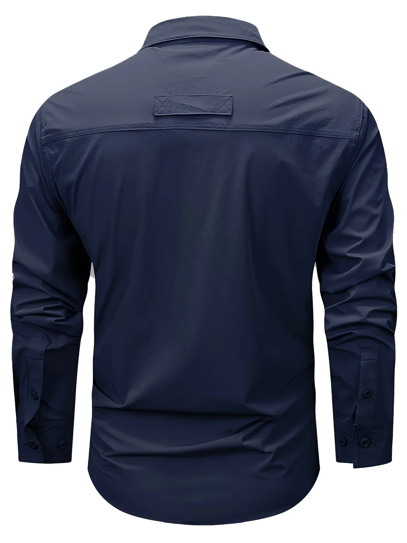 Spring And Autumn Casual Men's Long Sleeve Sunscreen Quick-drying Shirt With Multi-pockets For Outdoor Fishing - Image 8