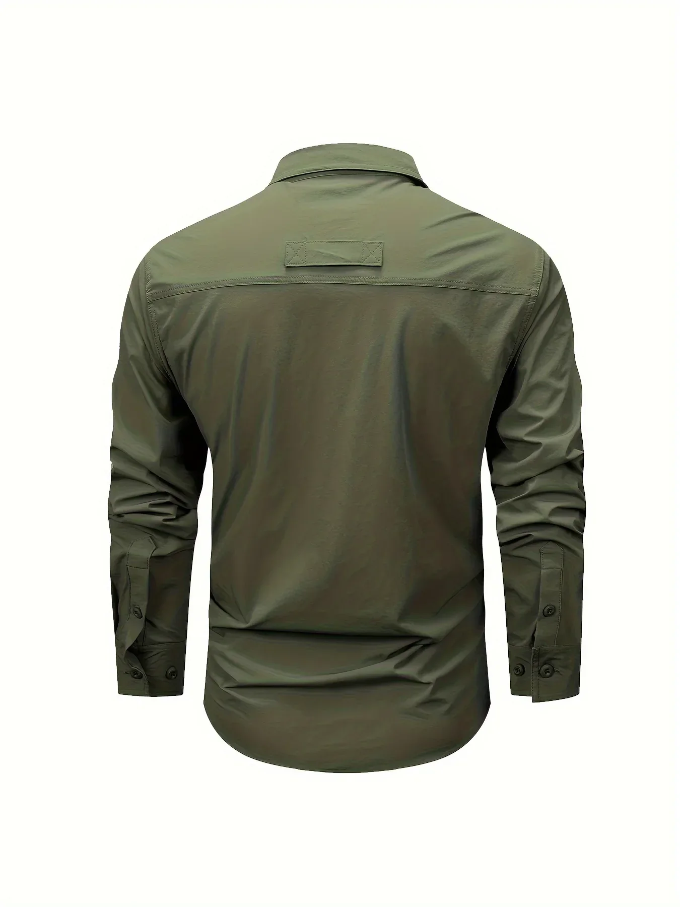 Spring And Autumn Casual Men's Long Sleeve Sunscreen Quick-drying Shirt With Multi-pockets For Outdoor Fishing - Image 9