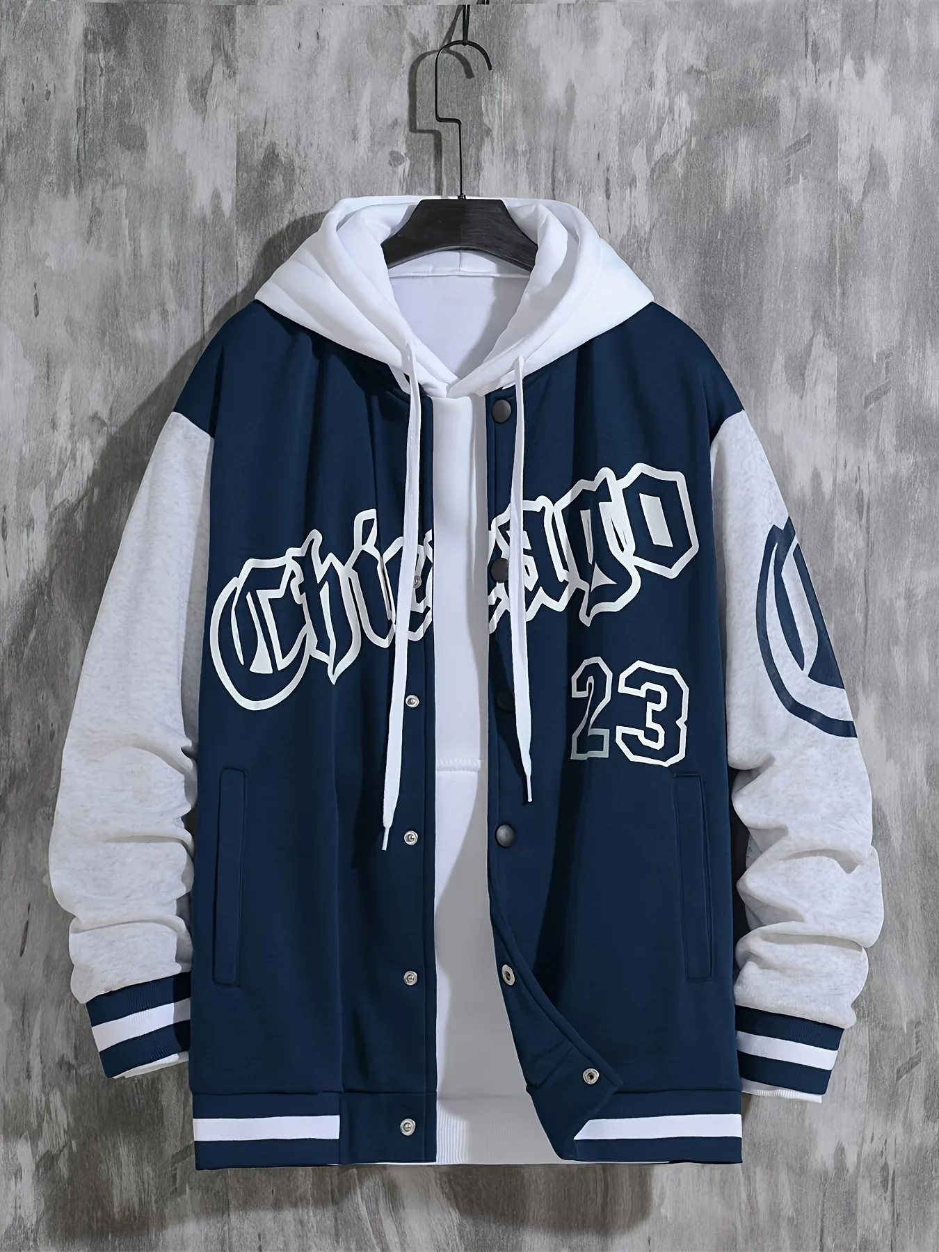 Spring And Autumn Street Men's Fashion Trend Loose Casual Baseball Uniform Jacket, Suitable For Outdoor And Dating