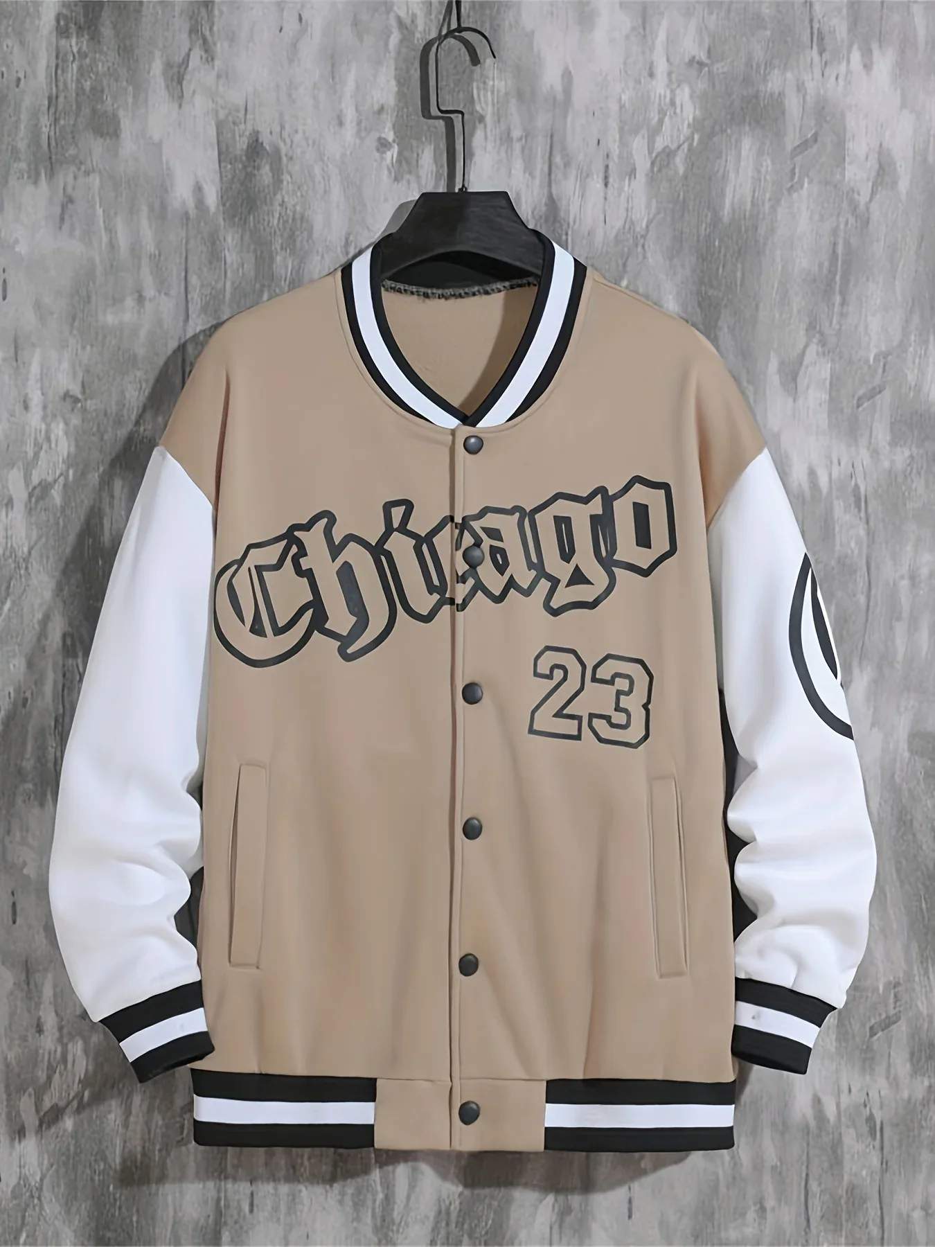 Spring And Autumn Street Men's Fashion Trend Loose Casual Baseball Uniform Jacket, Suitable For Outdoor And Dating - Image 3