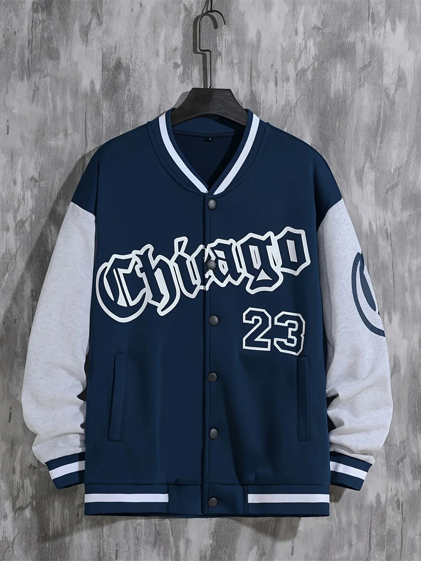 Spring And Autumn Street Men's Fashion Trend Loose Casual Baseball Uniform Jacket, Suitable For Outdoor And Dating - Image 5