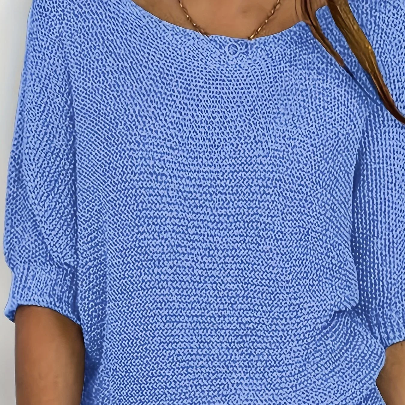 Textured Knit Scoop Neck Pullover - Image 12