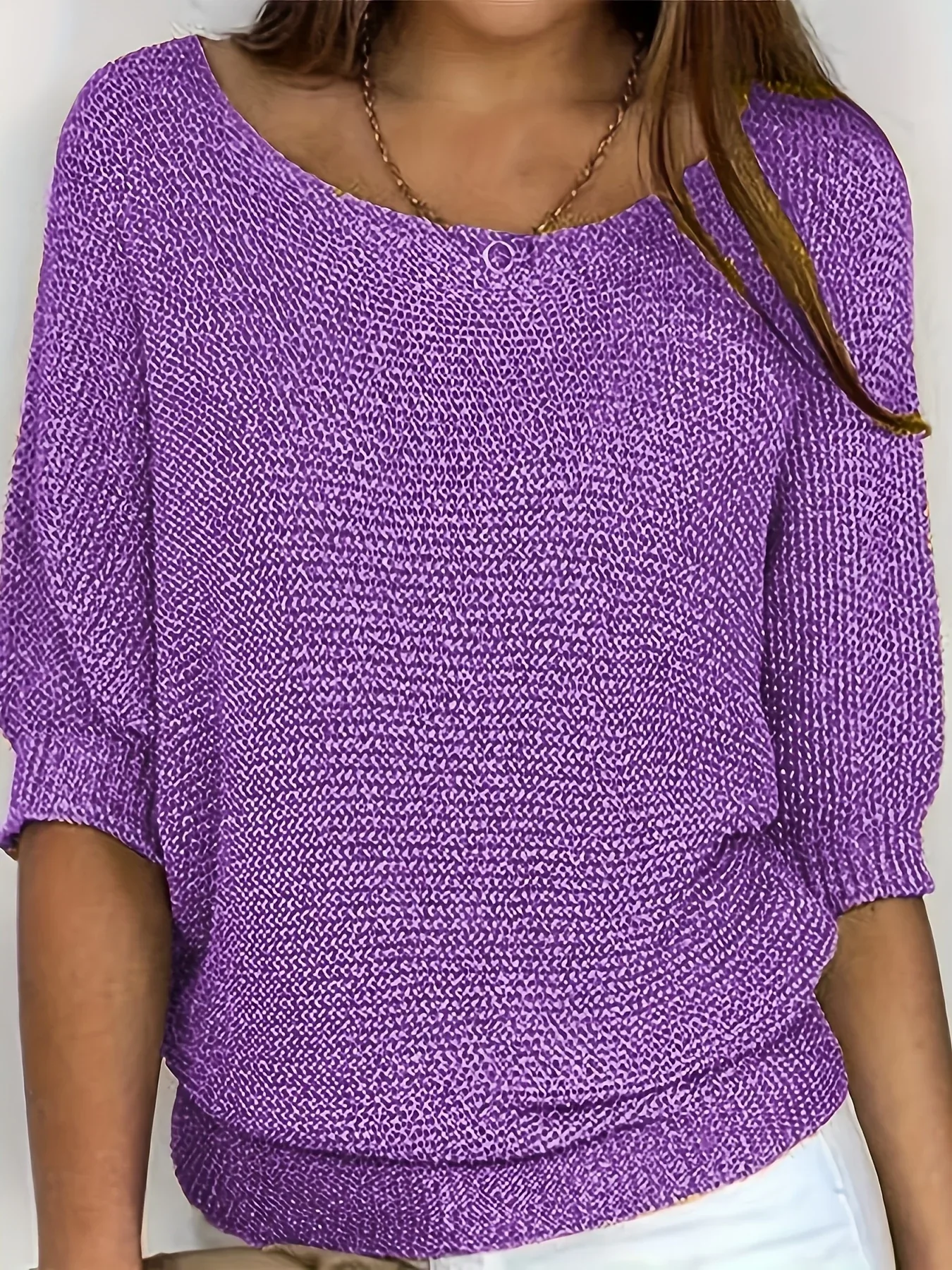 Textured Knit Scoop Neck Pullover - Image 21