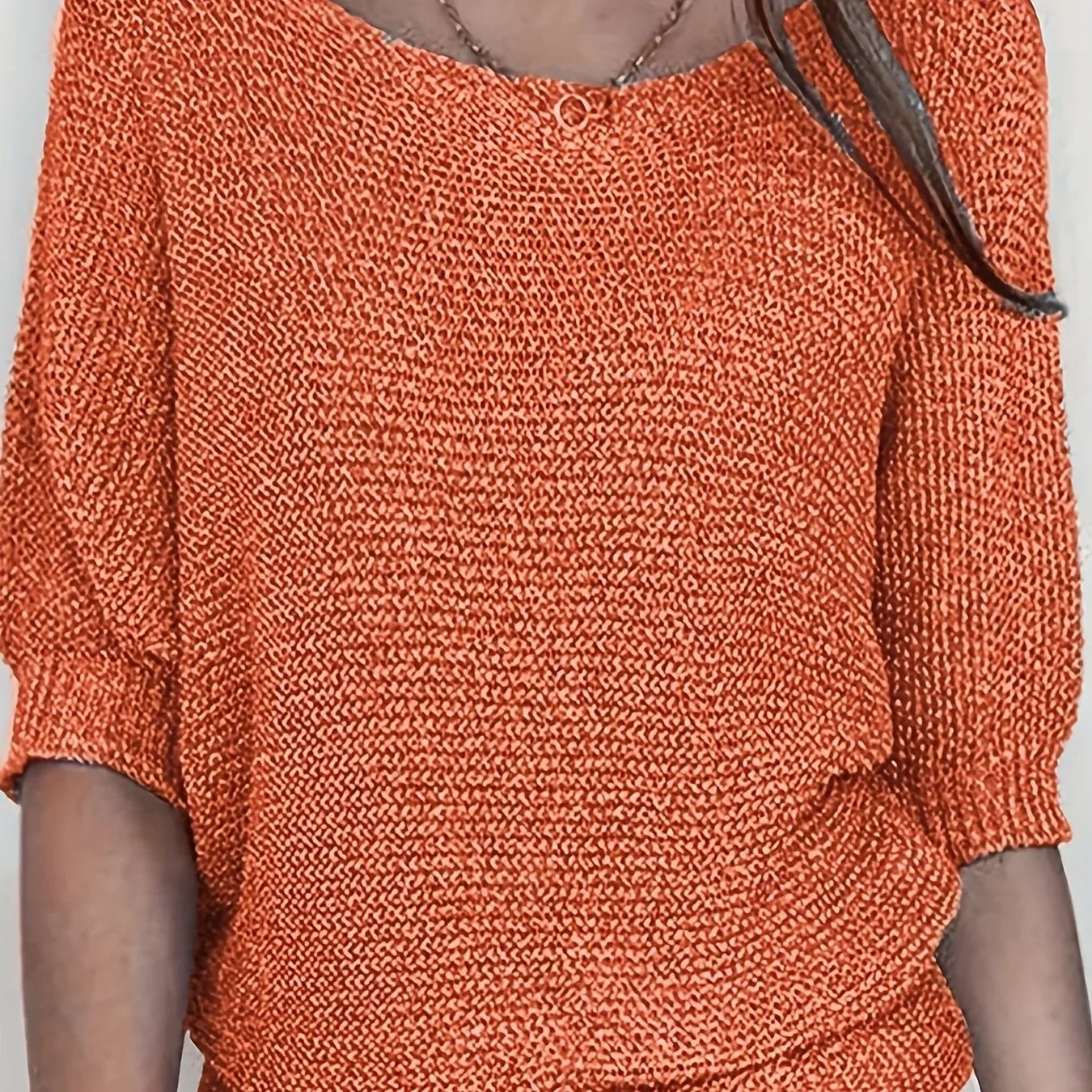Textured Knit Scoop Neck Pullover - Image 5