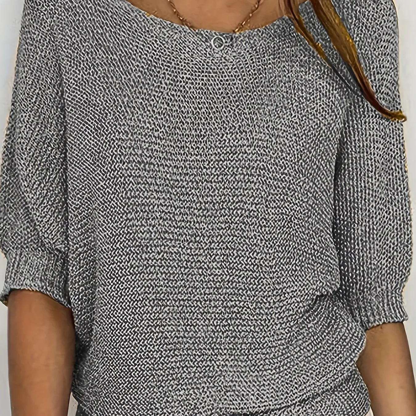 Textured Knit Scoop Neck Pullover - Image 8
