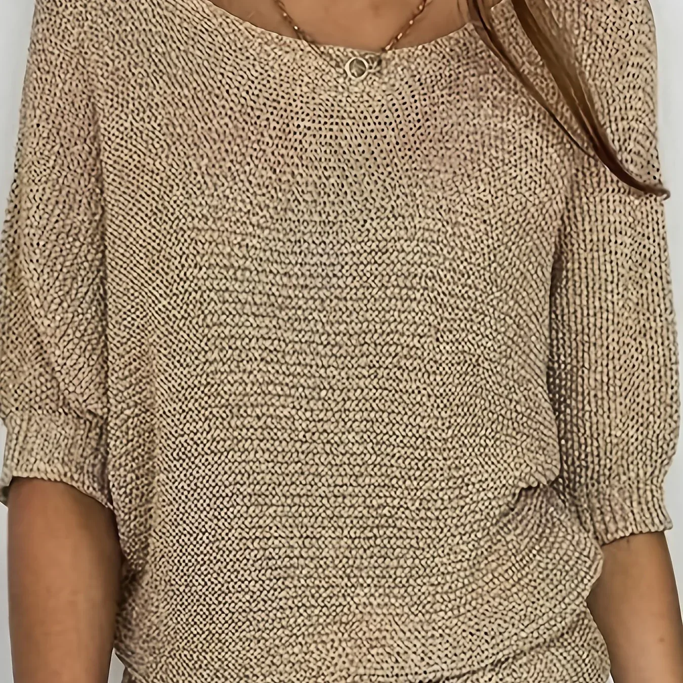 Textured Knit Scoop Neck Pullover - Image 9