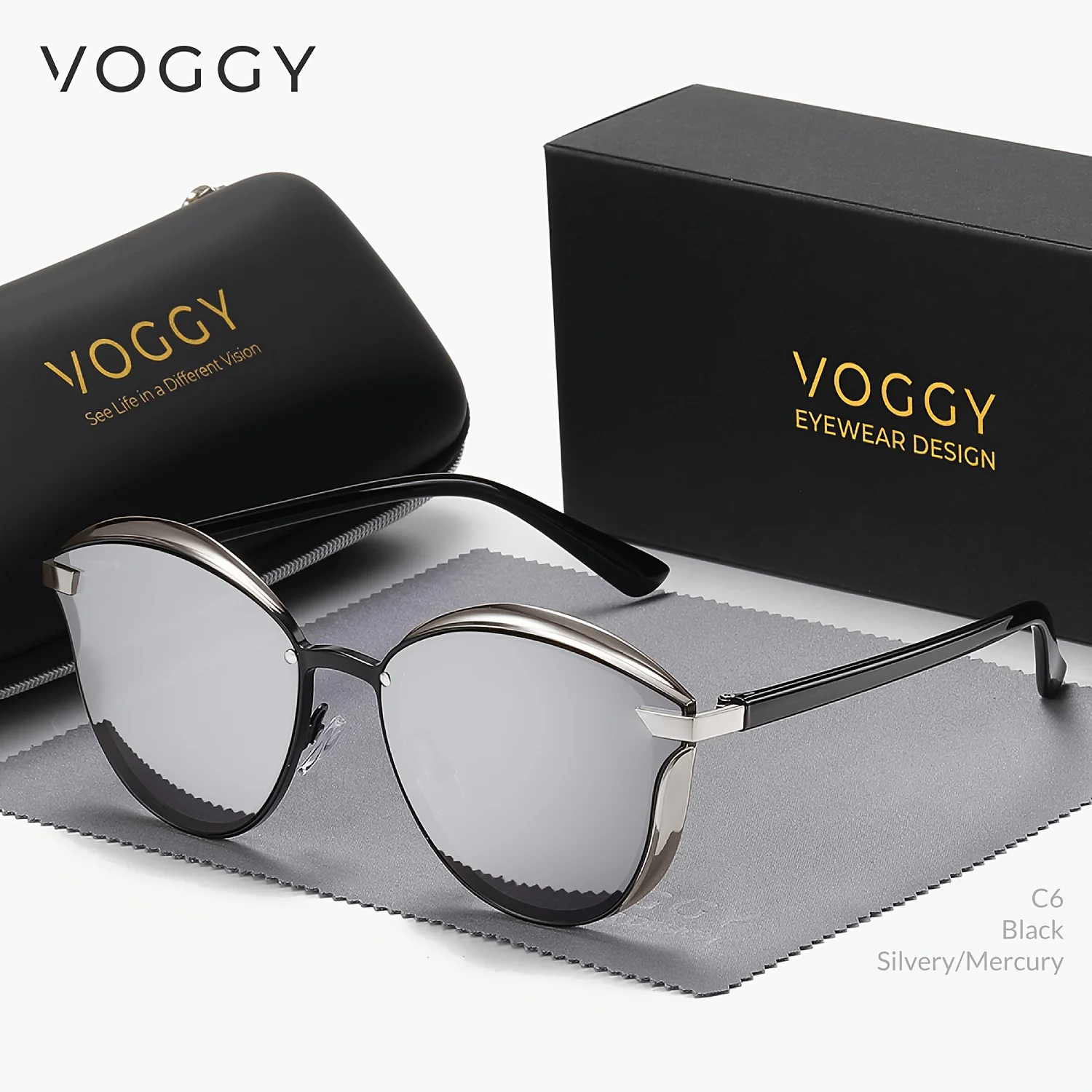 [sunglasses]VOGGY Retro Butterfly Polarized Sunglasses - UV Protection, Metal Frame for Men & Women - Perfect for Driving, Hiking, Cycling, Fishing, Travel & Parties, Gifts - Image 5