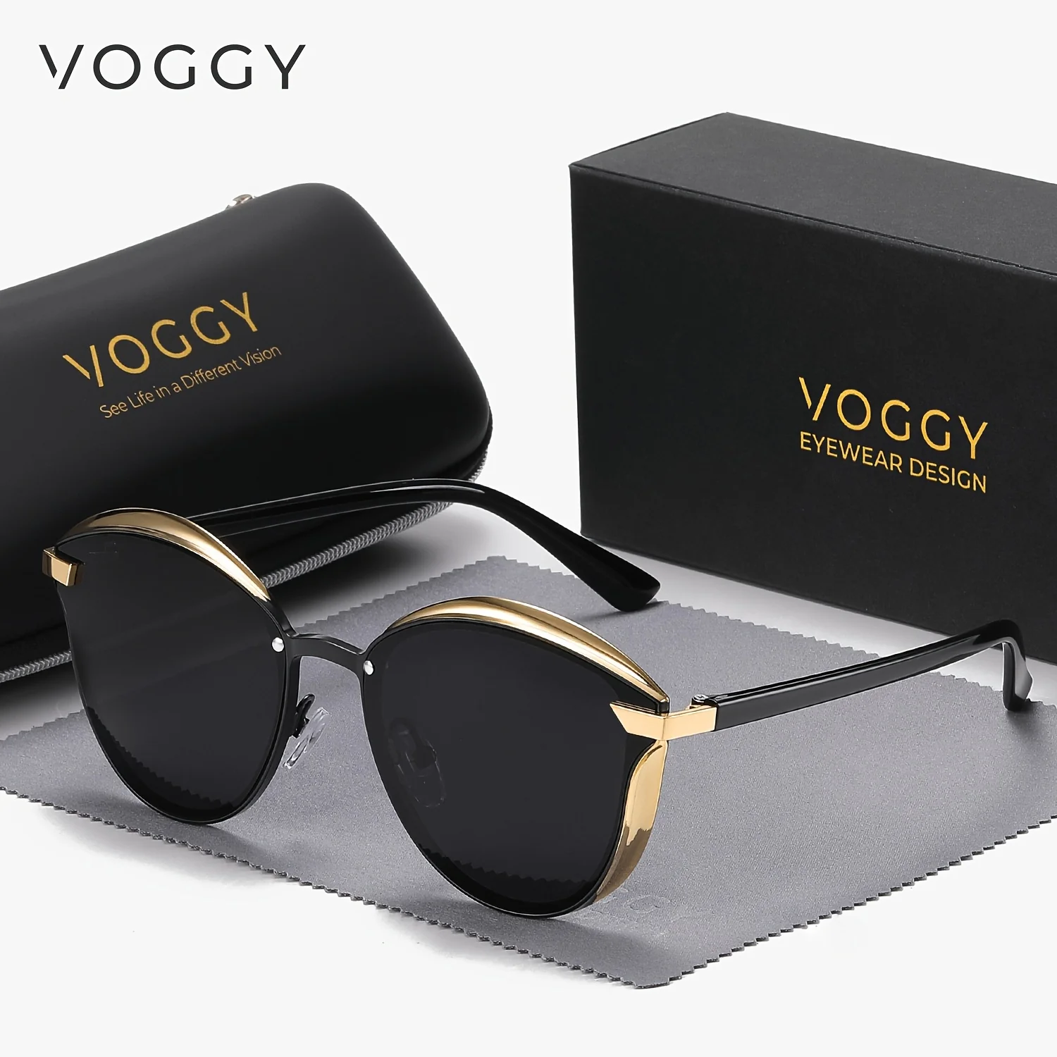 [sunglasses]VOGGY Retro Butterfly Polarized Sunglasses - UV Protection, Metal Frame for Men & Women - Perfect for Driving, Hiking, Cycling, Fishing, Travel & Parties, Gifts - Image 6
