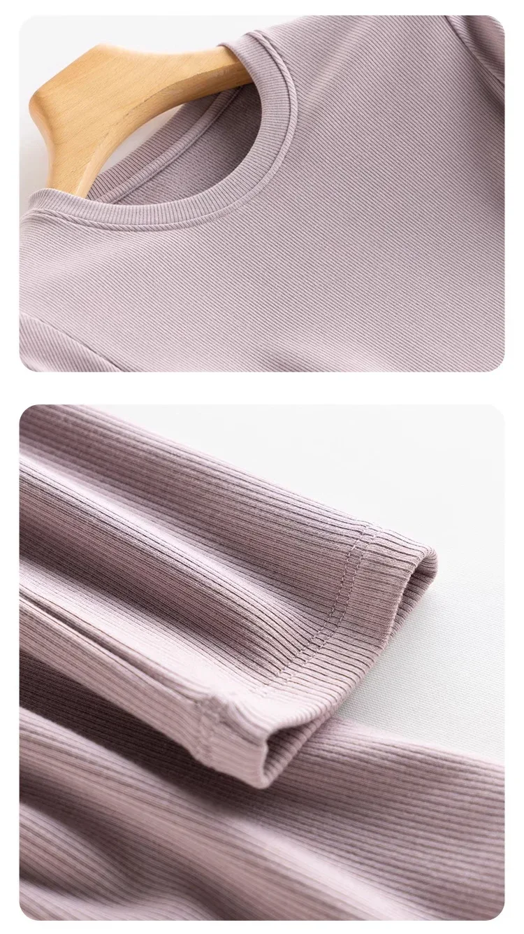 SuyaDream, Women Bottoming T Shirt, Silk Viscose Blend, Long Sleeves, Solid Basic Thermal  Shirt, 2024 Autumn Winter Top - Image 14