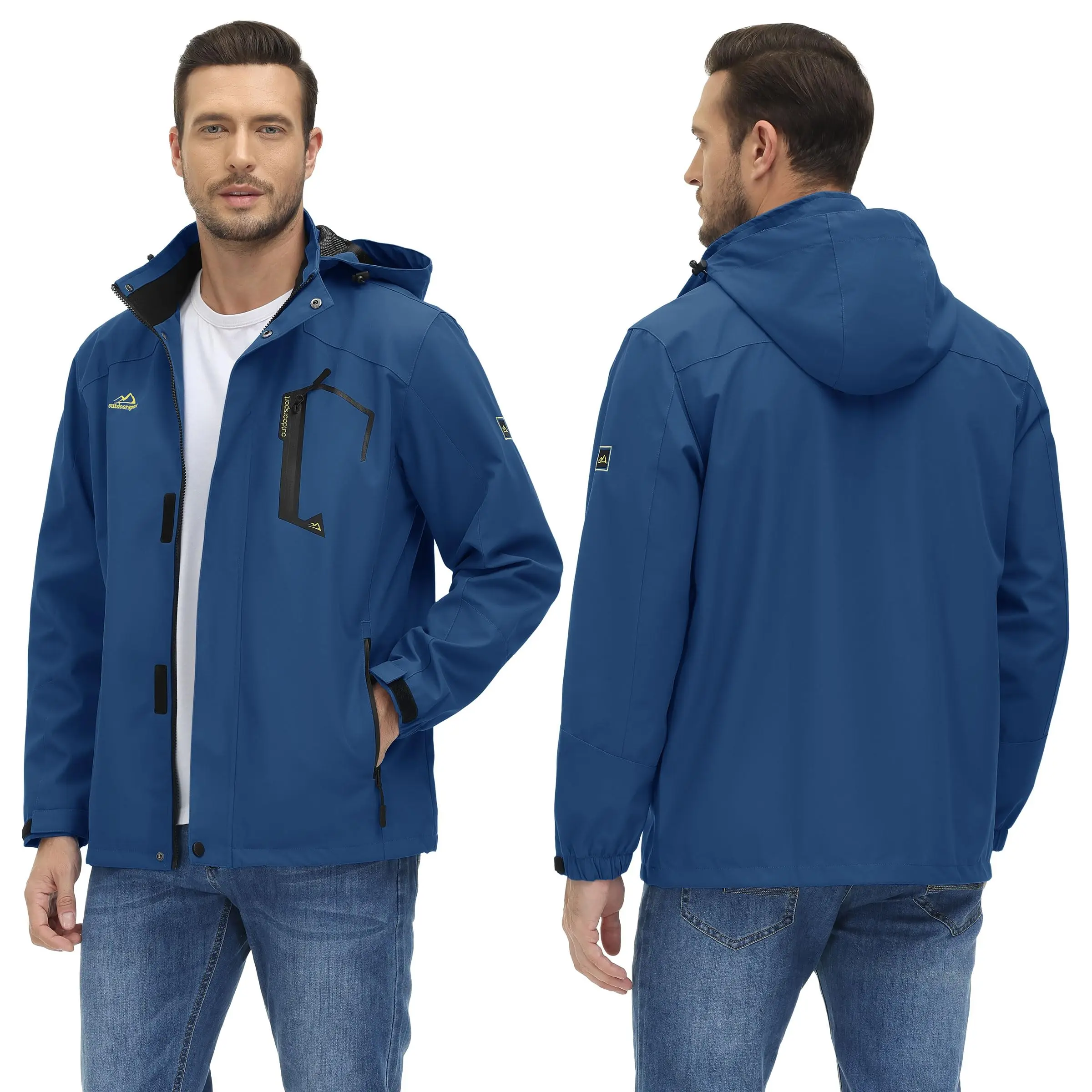 TACVASEN Spring Autumn Lightweight Jackets Mens Mesh Lined Waterproof Rain Jacket Outdoor Fishing Hiking Jacket Male Windbreaker - Image 25