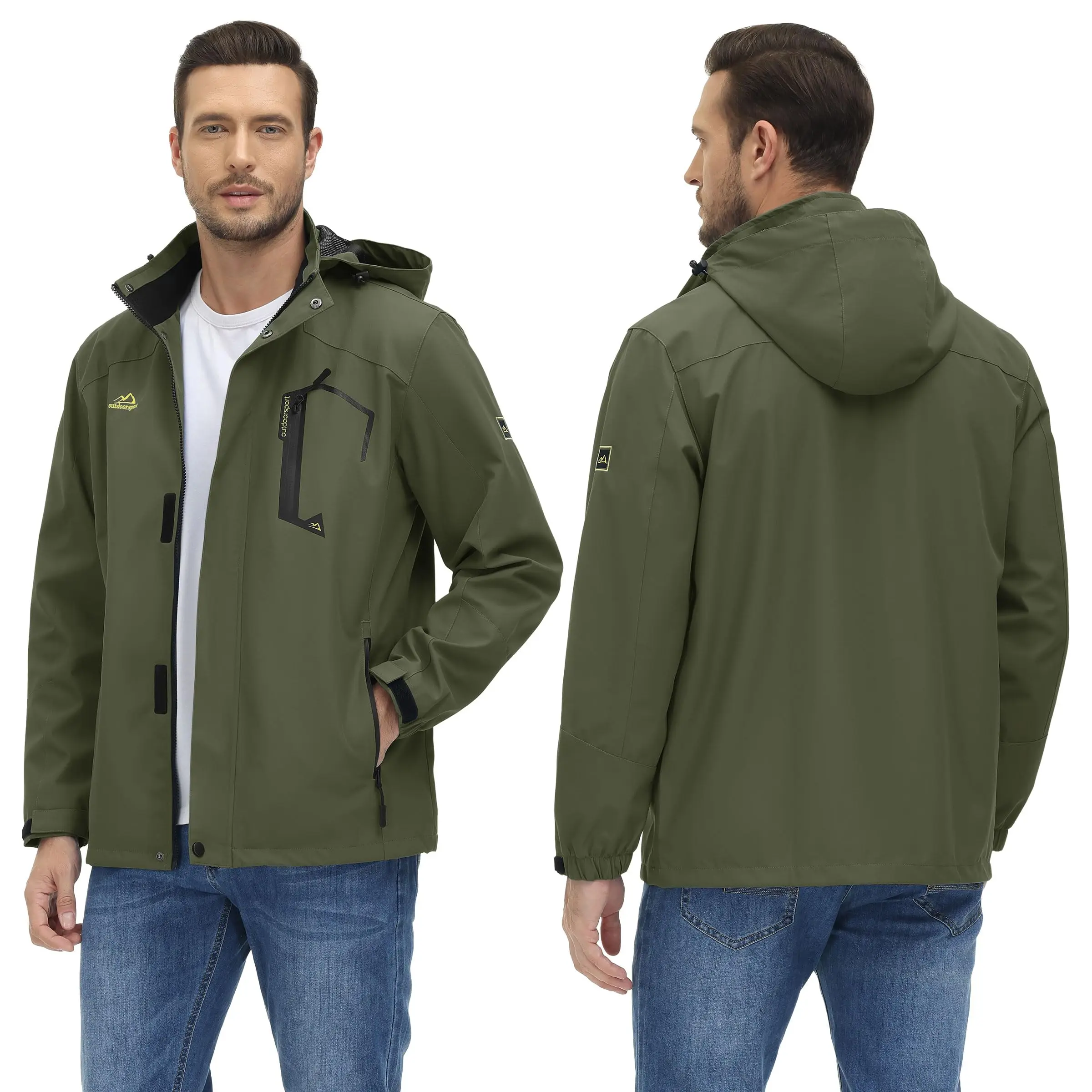 TACVASEN Spring Autumn Lightweight Jackets Mens Mesh Lined Waterproof Rain Jacket Outdoor Fishing Hiking Jacket Male Windbreaker - Image 26