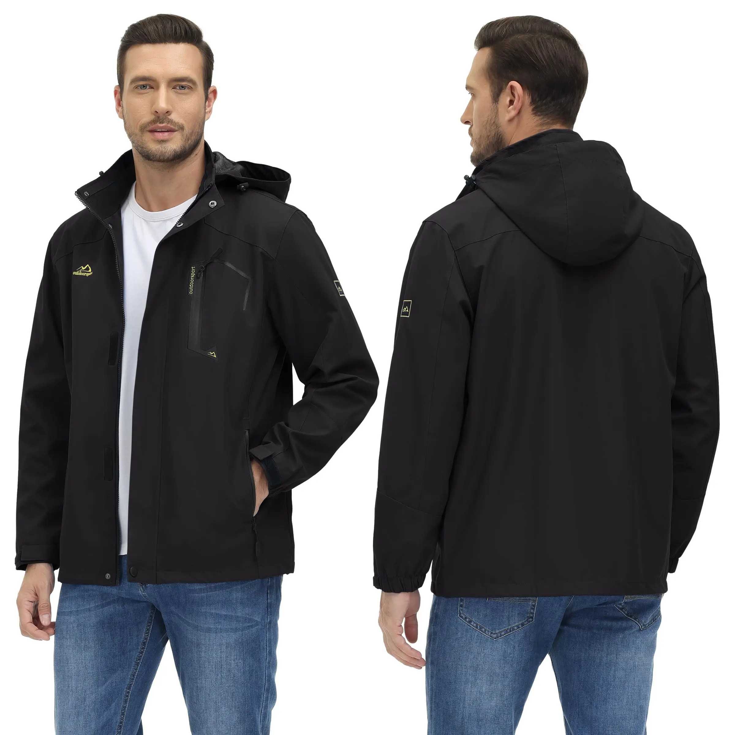 TACVASEN Spring Autumn Lightweight Jackets Mens Mesh Lined Waterproof Rain Jacket Outdoor Fishing Hiking Jacket Male Windbreaker - Image 28