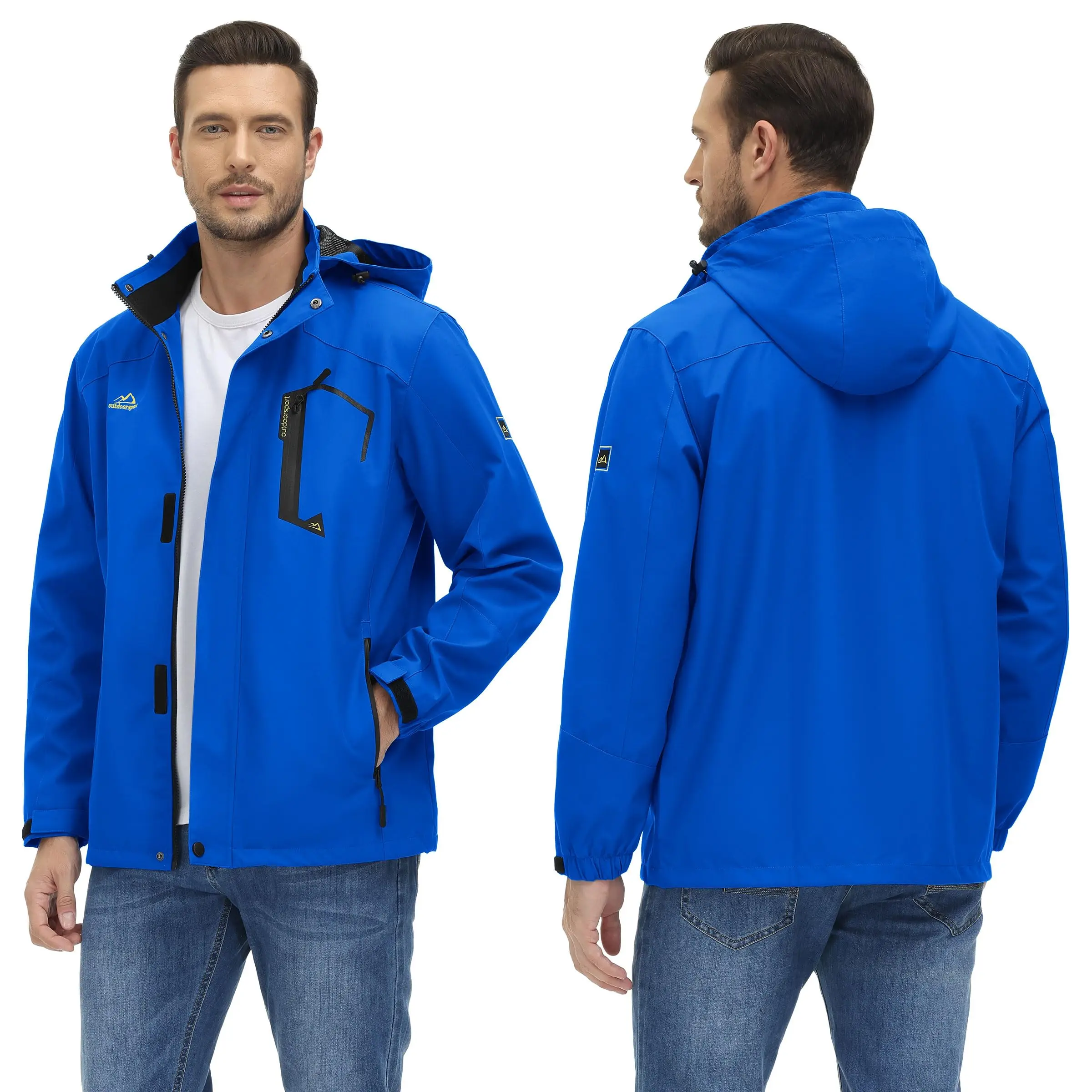 TACVASEN Spring Autumn Lightweight Jackets Mens Mesh Lined Waterproof Rain Jacket Outdoor Fishing Hiking Jacket Male Windbreaker - Image 29