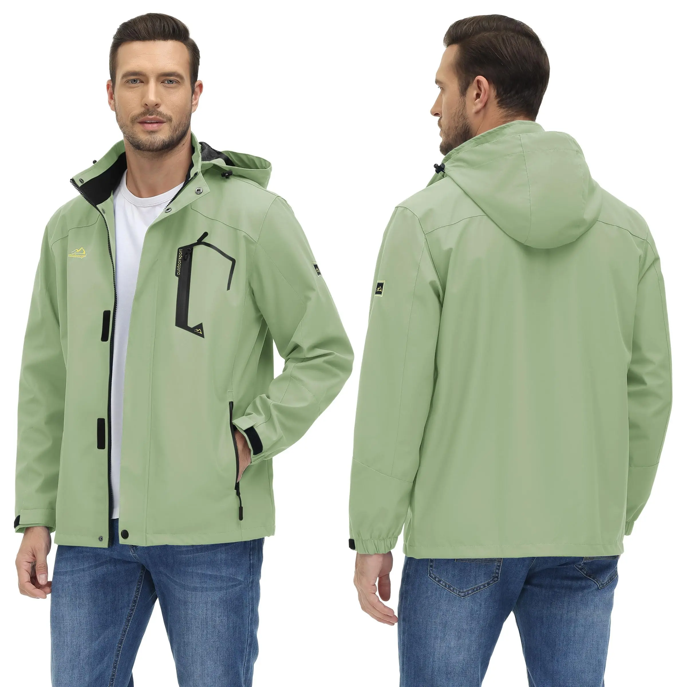 TACVASEN Spring Autumn Lightweight Jackets Mens Mesh Lined Waterproof Rain Jacket Outdoor Fishing Hiking Jacket Male Windbreaker - Image 31