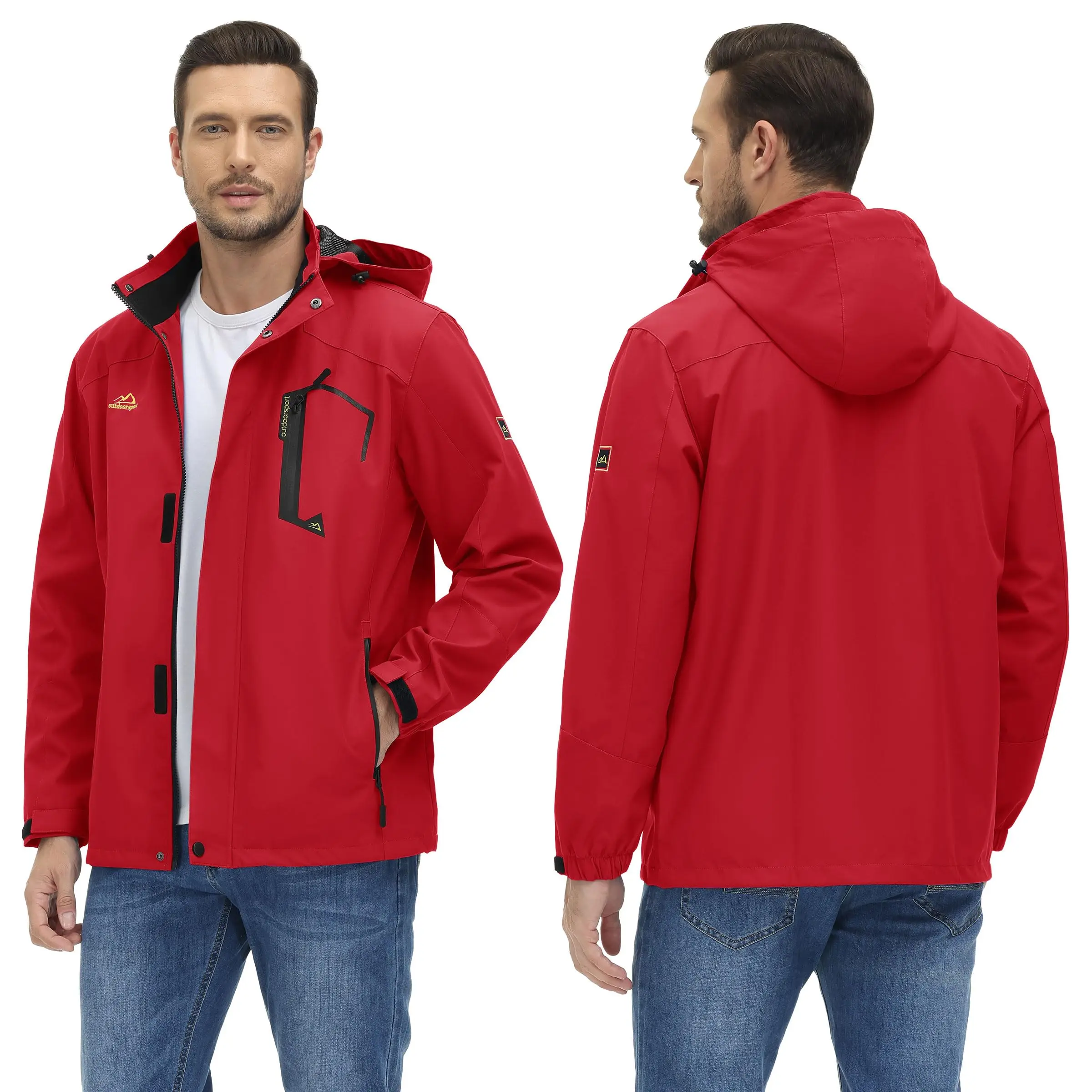 TACVASEN Spring Autumn Lightweight Jackets Mens Mesh Lined Waterproof Rain Jacket Outdoor Fishing Hiking Jacket Male Windbreaker - Image 33