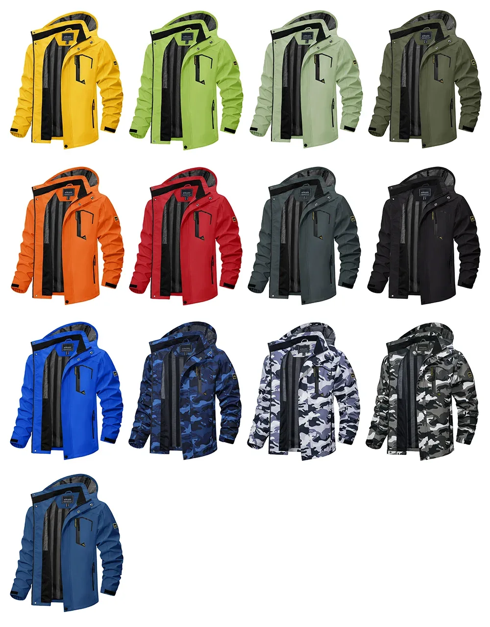 TACVASEN Spring Autumn Lightweight Jackets Mens Mesh Lined Waterproof Rain Jacket Outdoor Fishing Hiking Jacket Male Windbreaker - Image 35