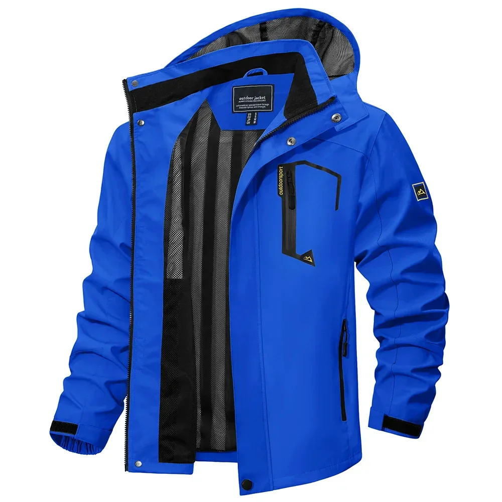 TACVASEN Spring Autumn Lightweight Jackets Mens Mesh Lined Waterproof Rain Jacket Outdoor Fishing Hiking Jacket Male Windbreaker - Image 54