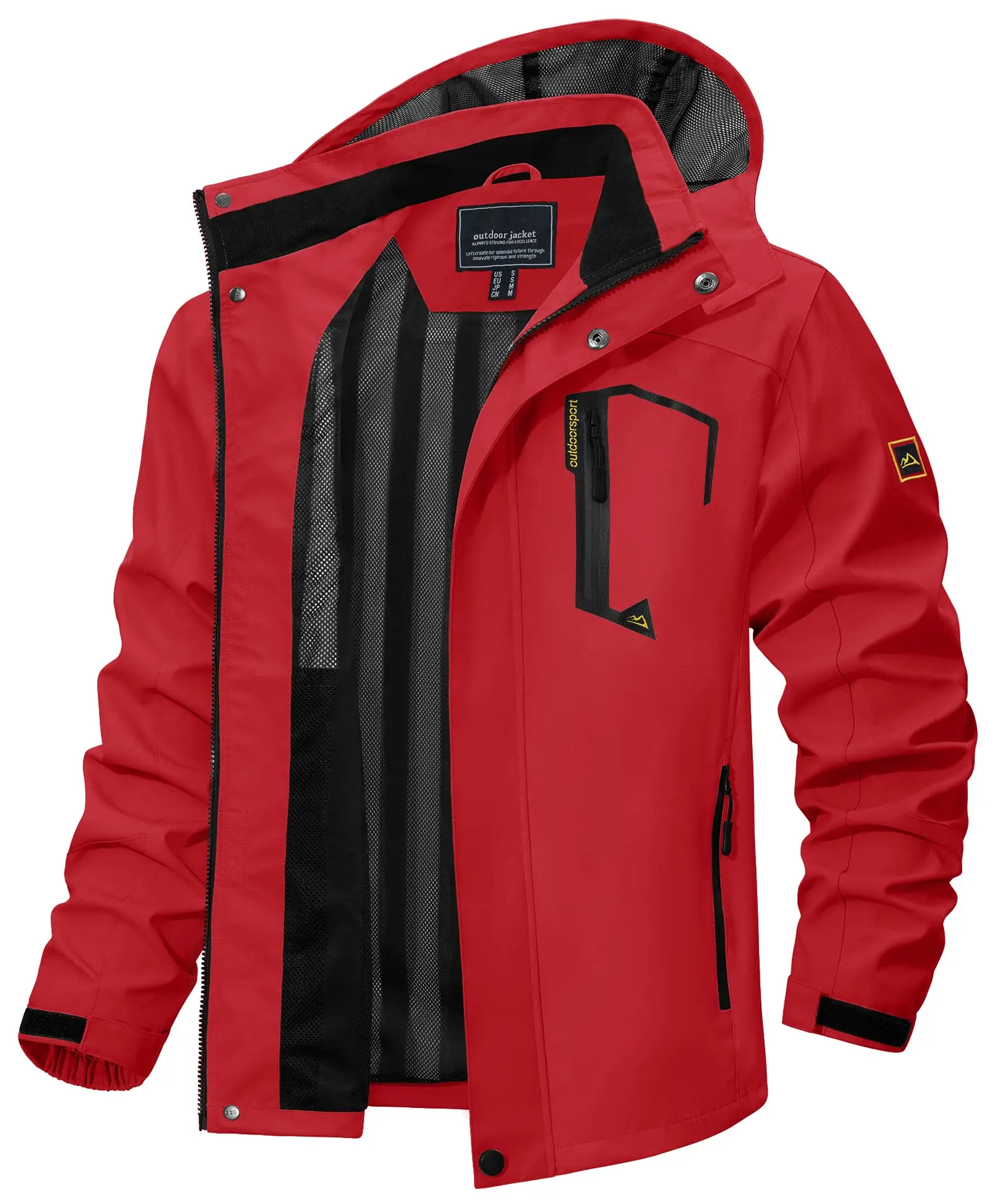 TACVASEN Spring Autumn Lightweight Jackets Mens Mesh Lined Waterproof Rain Jacket Outdoor Fishing Hiking Jacket Male Windbreaker - Image 57