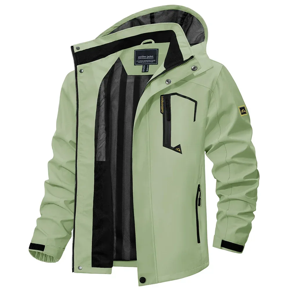 TACVASEN Spring Autumn Lightweight Jackets Mens Mesh Lined Waterproof Rain Jacket Outdoor Fishing Hiking Jacket Male Windbreaker - Image 59