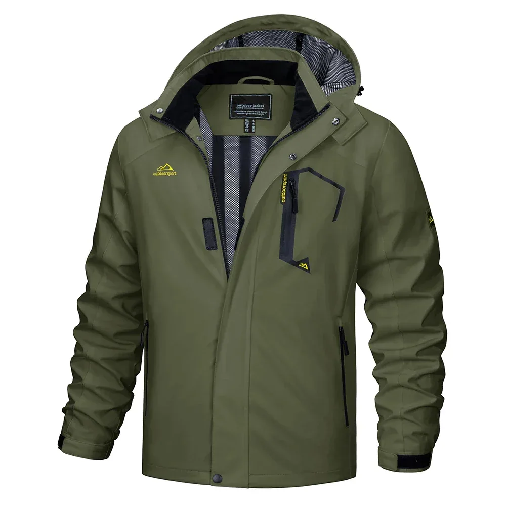 TACVASEN Spring Autumn Lightweight Jackets Mens Mesh Lined Waterproof Rain Jacket Outdoor Fishing Hiking Jacket Male Windbreaker - Image 61