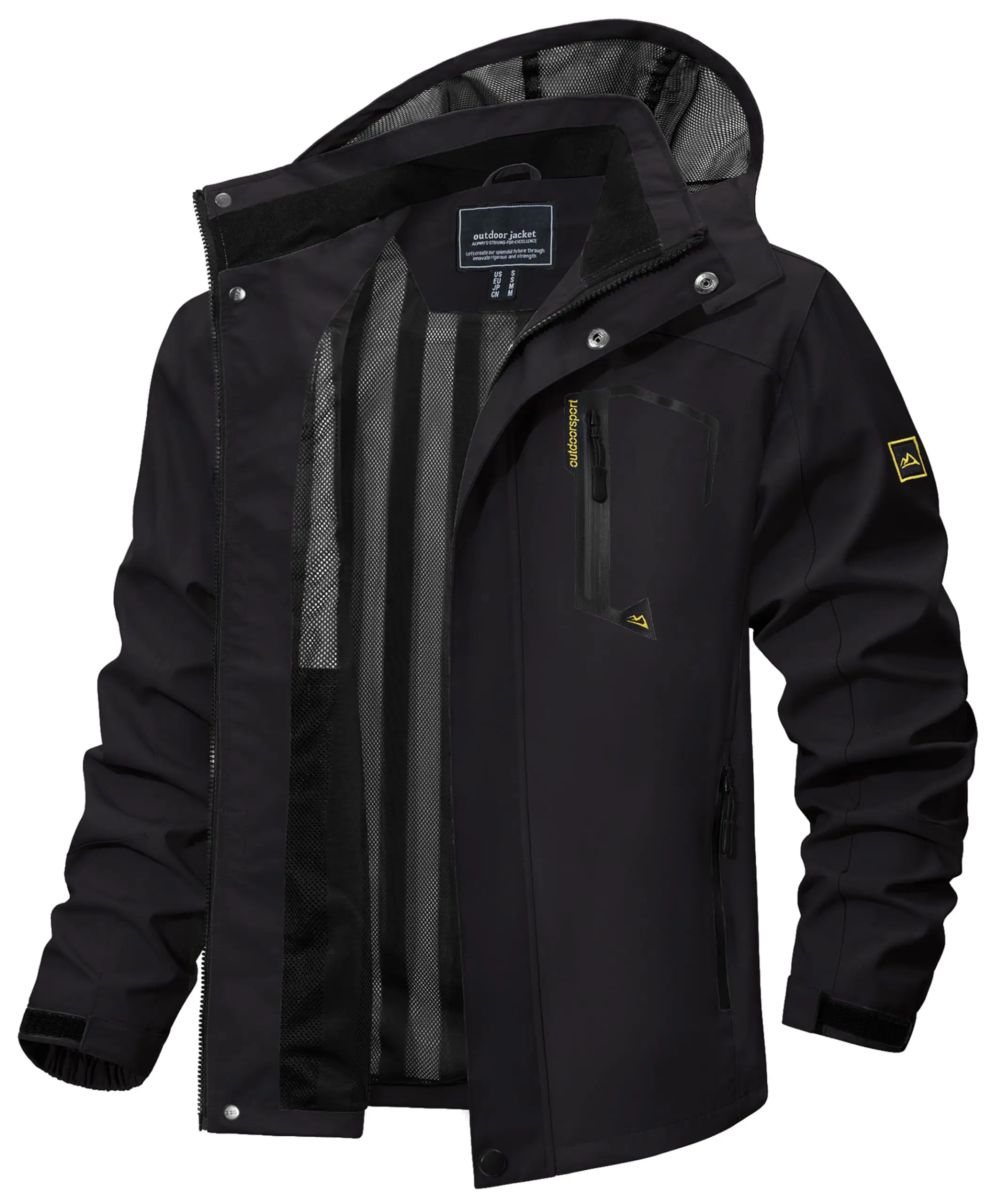 TACVASEN Spring Autumn Lightweight Jackets Mens Mesh Lined Waterproof Rain Jacket Outdoor Fishing Hiking Jacket Male Windbreaker - Image 62