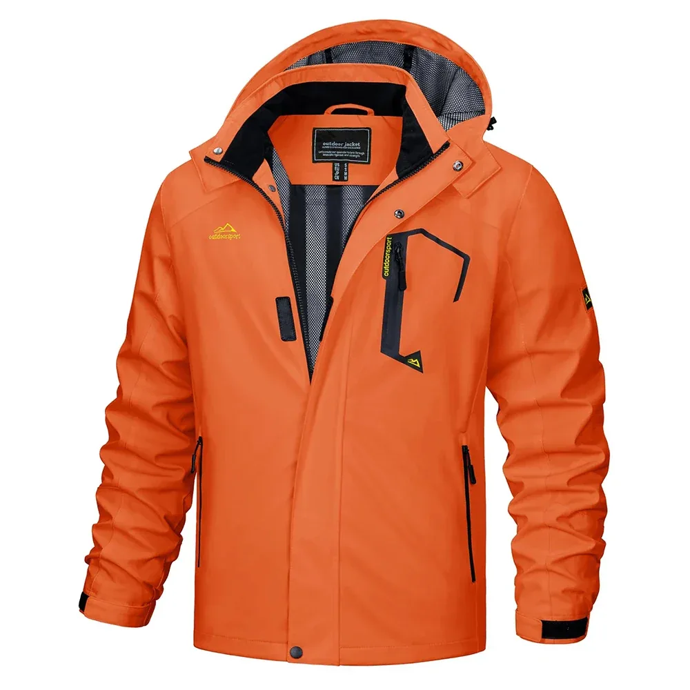 TACVASEN Spring Autumn Lightweight Jackets Mens Mesh Lined Waterproof Rain Jacket Outdoor Fishing Hiking Jacket Male Windbreaker - Image 67