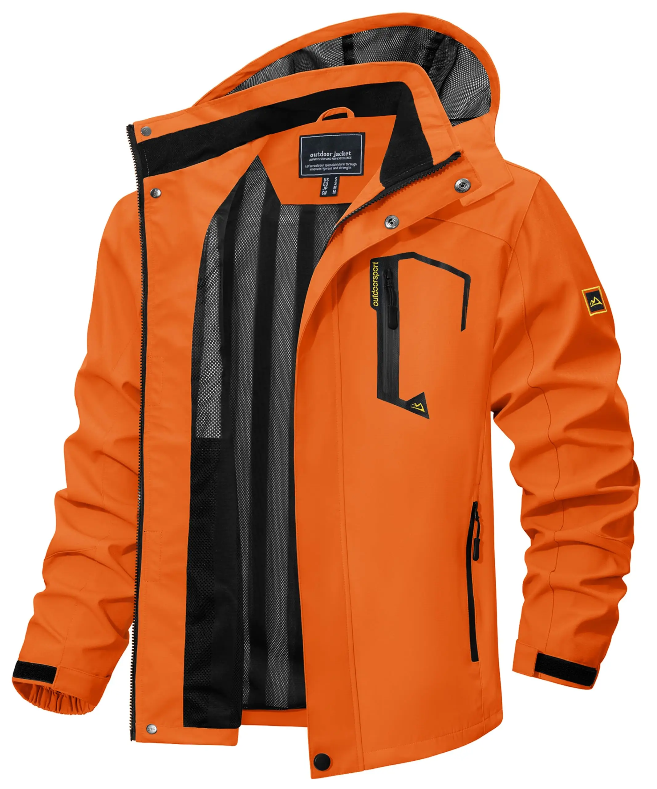 TACVASEN Spring Autumn Lightweight Jackets Mens Mesh Lined Waterproof Rain Jacket Outdoor Fishing Hiking Jacket Male Windbreaker - Image 69