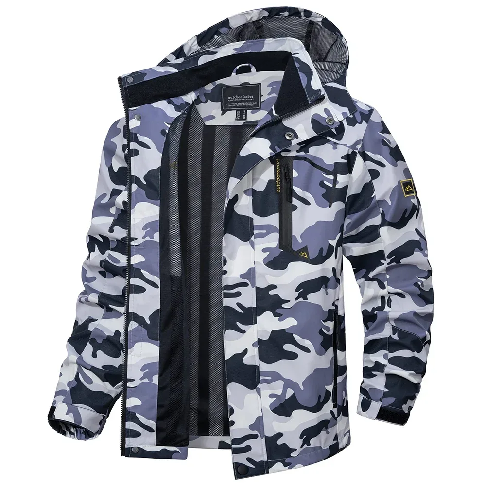 TACVASEN Spring Autumn Lightweight Jackets Mens Mesh Lined Waterproof Rain Jacket Outdoor Fishing Hiking Jacket Male Windbreaker - Image 70