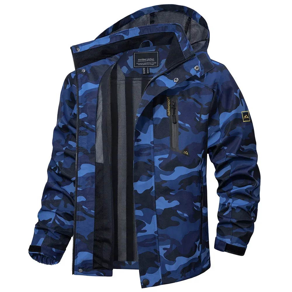 TACVASEN Spring Autumn Lightweight Jackets Mens Mesh Lined Waterproof Rain Jacket Outdoor Fishing Hiking Jacket Male Windbreaker - Image 71
