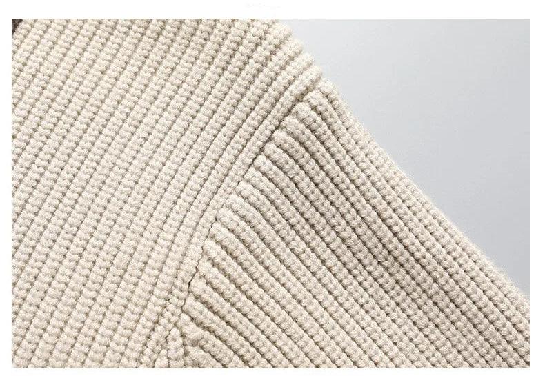 Two-Tone Knit Button Cardigan - Image 12