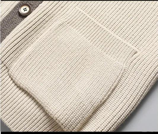 Two-Tone Knit Button Cardigan - Image 14