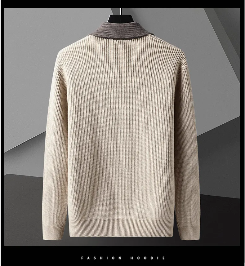 Two-Tone Knit Button Cardigan - Image 7