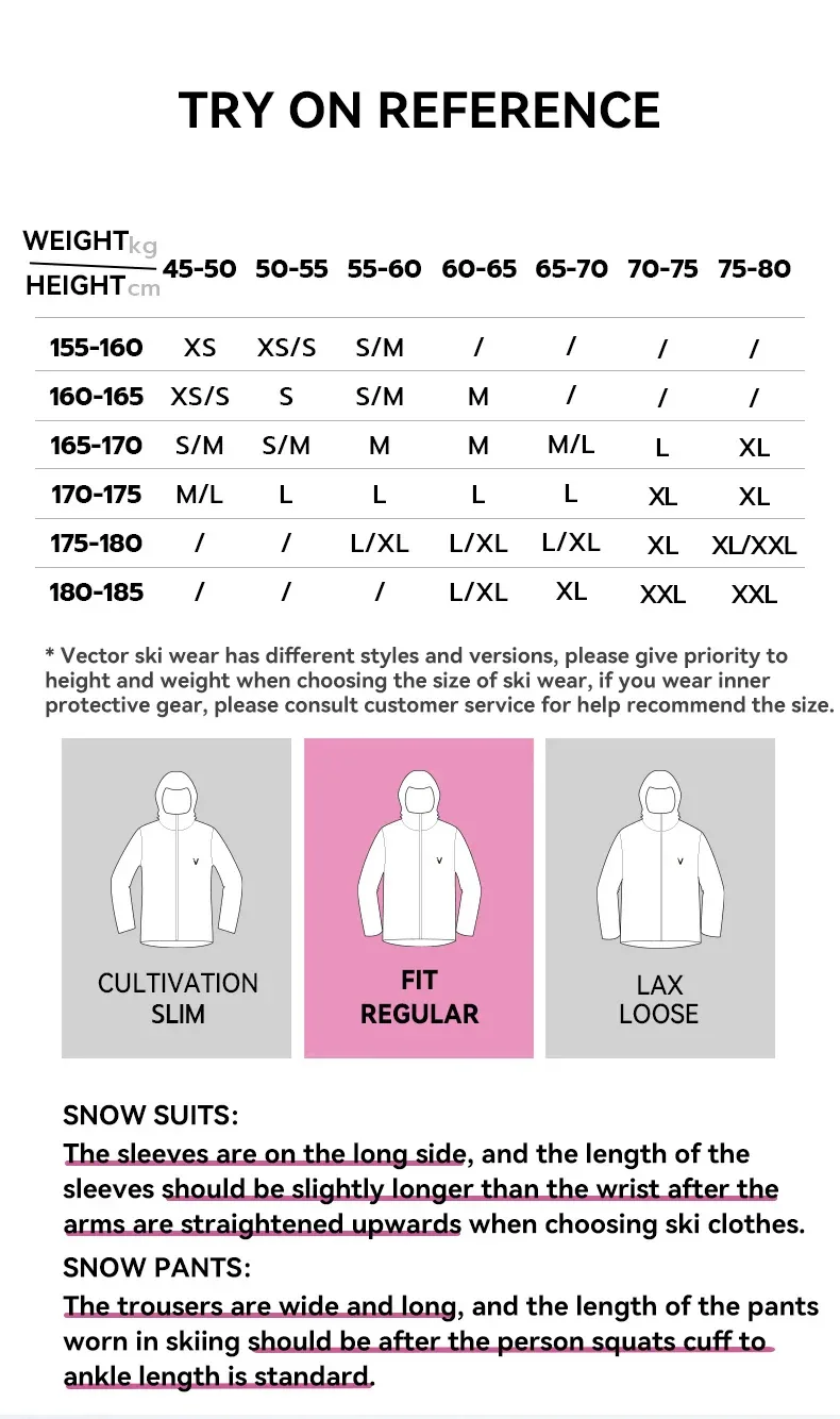 VECTOR Men and Women Cotton Contrast Skiing Top Waterproof and Durable Warm Snowboard Ski Double Board Single Board Outdoors - Image 16