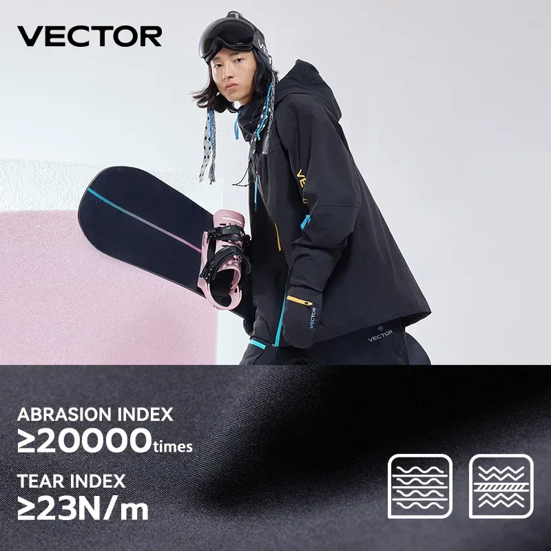 VECTOR Men and Women Cotton Contrast Skiing Top Waterproof and Durable Warm Snowboard Ski Double Board Single Board Outdoors - Image 4