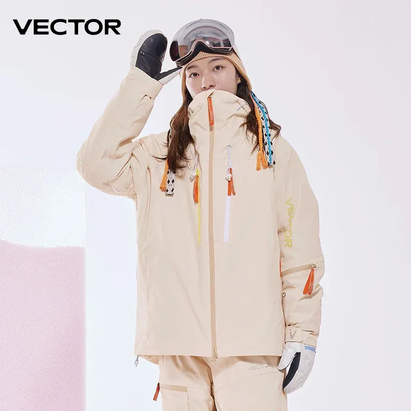 VECTOR Men and Women Cotton Contrast Skiing Top Waterproof and Durable Warm Snowboard Ski Double Board Single Board Outdoors - Image 6