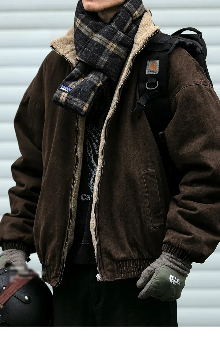 Vintage Fleece Bomber Jacket - Image 14