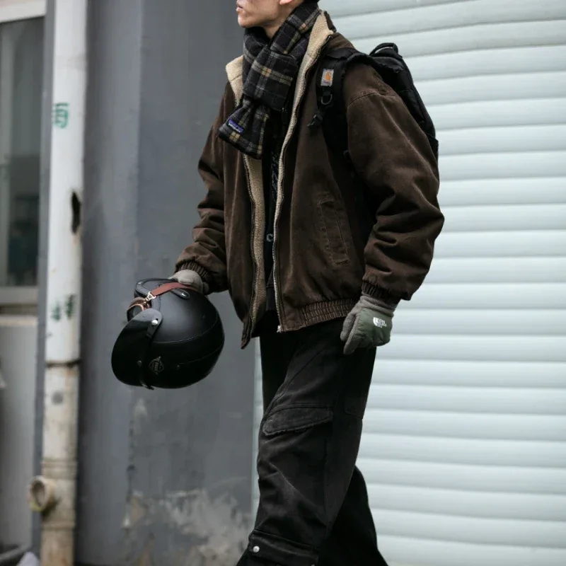 Vintage Fleece Bomber Jacket - Image 3