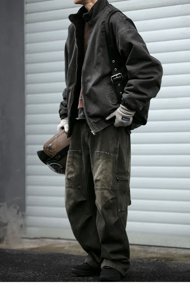 Vintage Fleece Bomber Jacket - Image 6