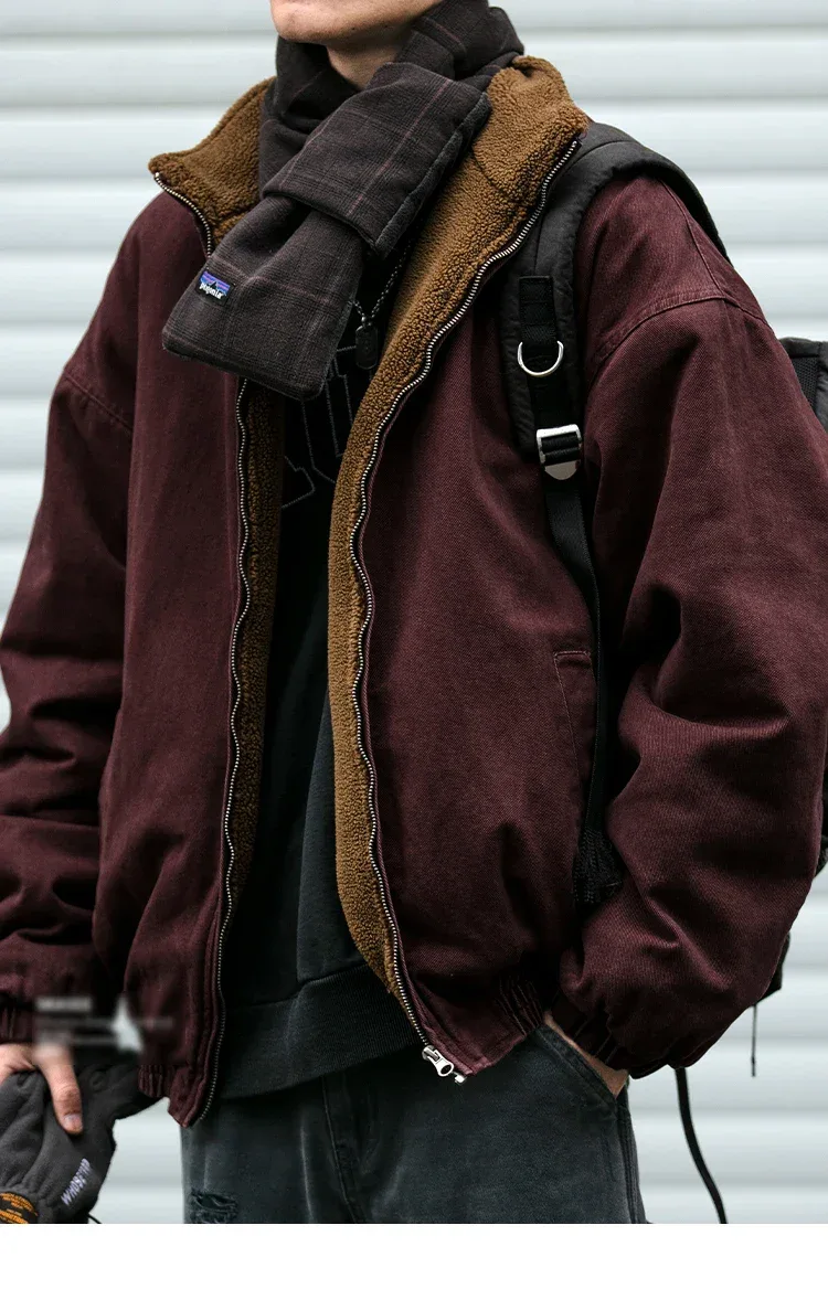 Vintage Fleece Bomber Jacket - Image 8