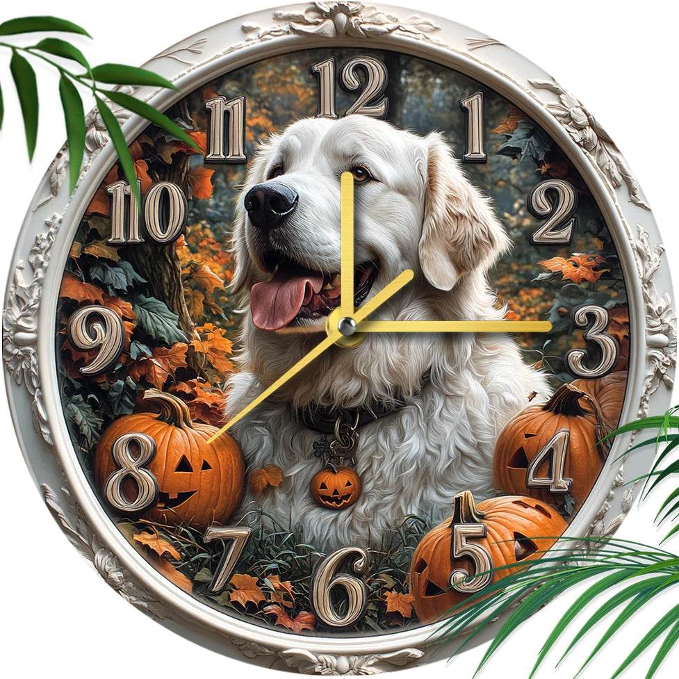 White Retriever Silent Wall Clock - Image 6