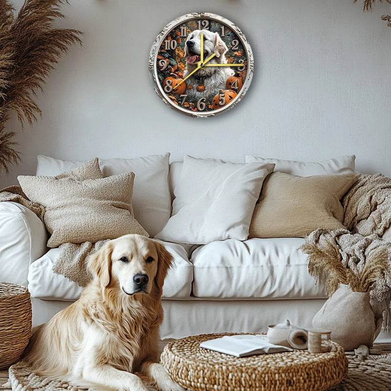 White Retriever Silent Wall Clock - Image 9